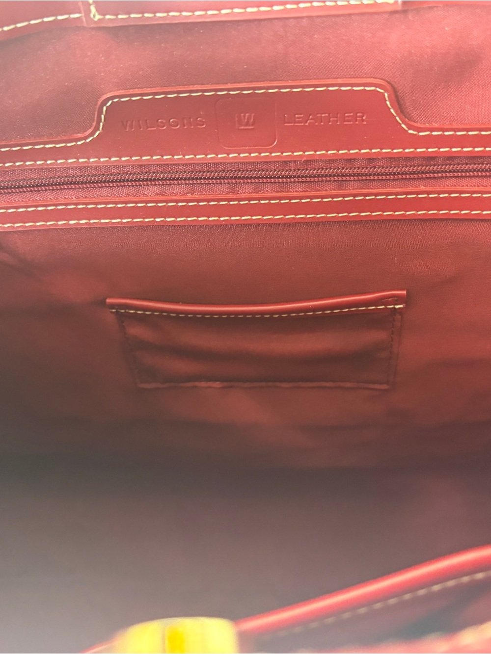 Wilsons Leather Deep Burgundy Structured Shoulder Tote - Picture 5 of 7